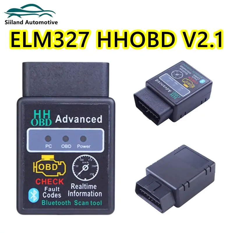 HHOBD ELM327 V2.1 V1.5 Bluetooth Diagnostic Tool Super Mini ELM 327 OBD2 CAN-BUS Scanner HH OBD ELM327 for Android Windows