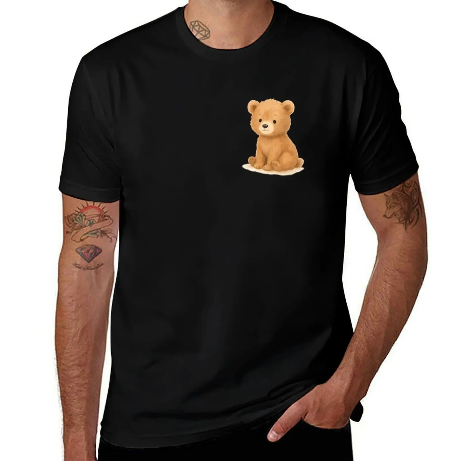 

Cute Cartoon Bear T-Shirt fashion shirts quick-drying anime stuff sweat tee shirts for men