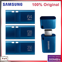 100% SAMSUNG Type-C Flash Drive 256GB 128GB 400MB/s 64GB Pen Drive USB 3.1 Memory Stick For PC/Notebook/Smart phone/Tablet GIFT