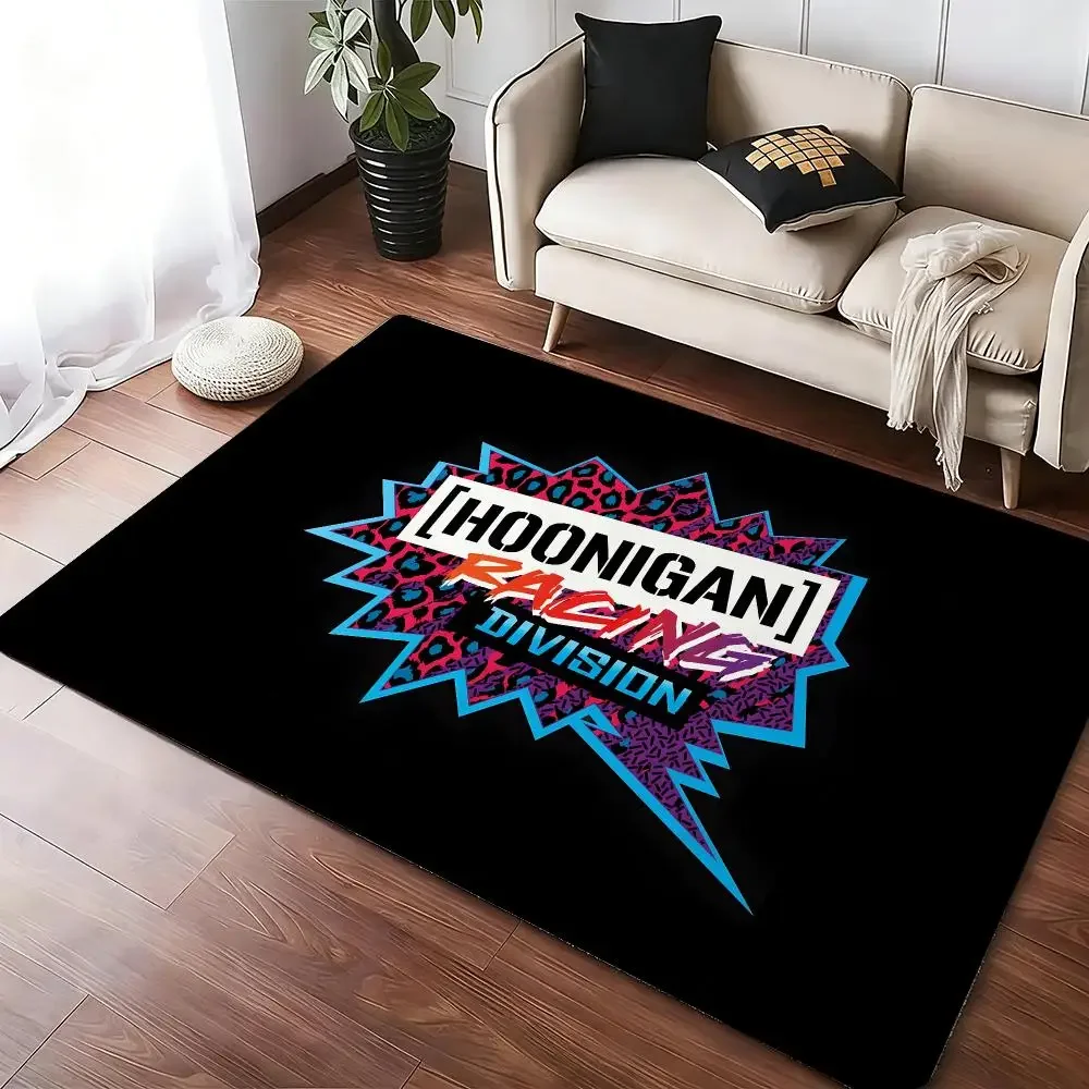 H-Hoonigan Racing Car Modification Floor Mat Soft Thickened Absorbent Non-Slip Bedroom Living Room Door Mat Home Flannel Rugs
