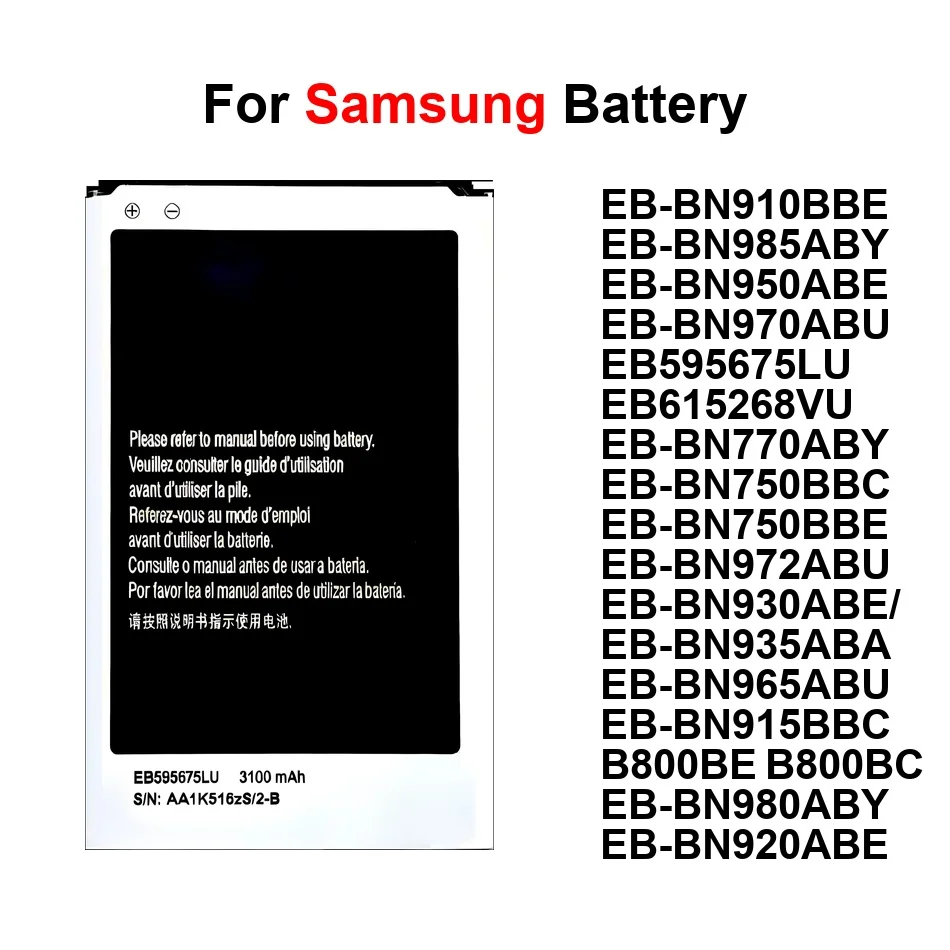 

Аккумулятор для Samsung Galaxy Note I9220 I9228 N7000 2 3 4 5 7 8 9 10 20 II 5G Iii Ultra Lite Mini EB-BN980ABY EB-BN965ABU
