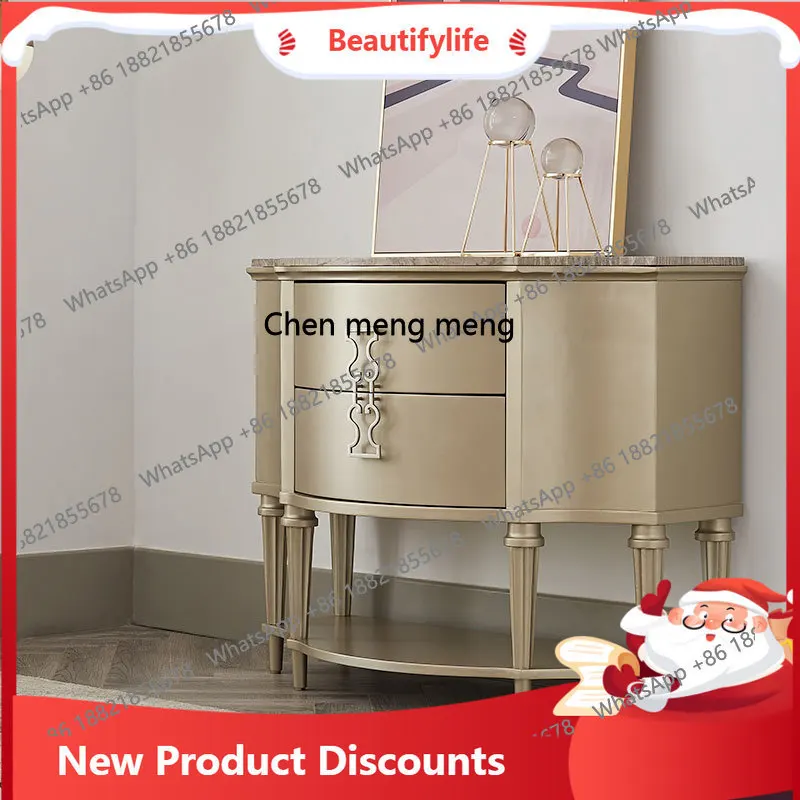 

D178 d06 American light luxury solid wood nine-chest cabinet, carved TV cabinet, French country old porch cabinet