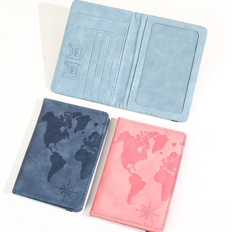 

Fashion Map Print Passport Holder Travel Wallet Leather Passport Covers Passport Case Id Card Holder Holiday Travel Accessories