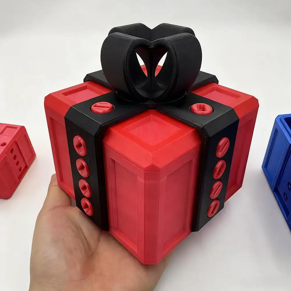 8 سنتيمتر ثلاثية الأبعاد مطبوعة صندوق هدايا مزعج سطح المكتب زخرفة المزحة هدية الإجهاد الإغاثة تمثال التصميم الإبداعي 2026 هدية مضحكة