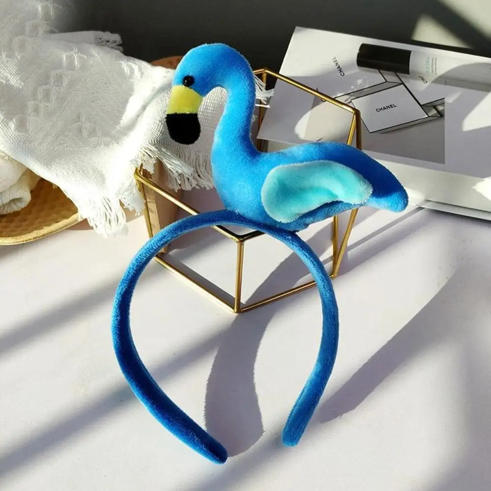 

Lovely Animal Flamingo Headband Wash Face Korean Style Animal Hair Hoop Headpiece Hair Accessories Hair Hoop Party