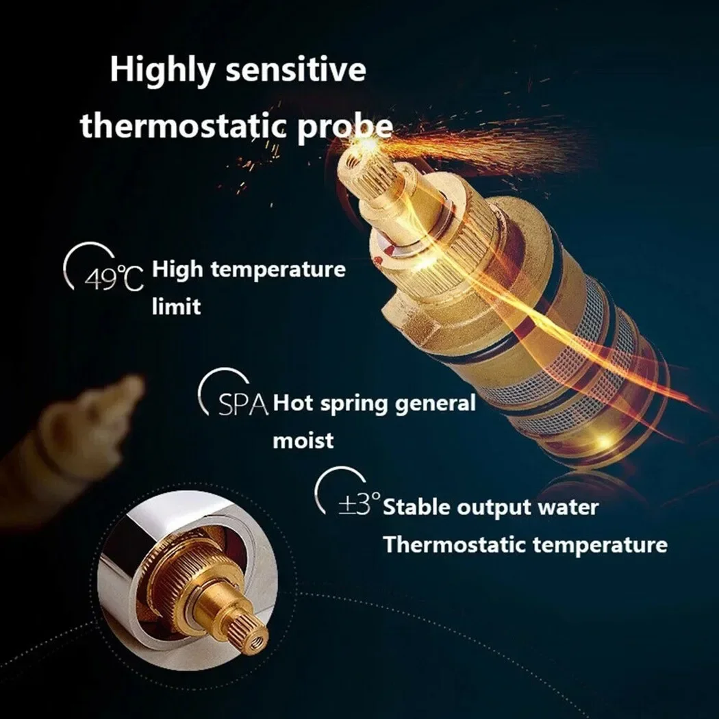 1pc Thermostatic Shower Cartridge Brass Thermostatic Valve Spool  Faucet Cartridge Bath Shower Temperature Клапан Для