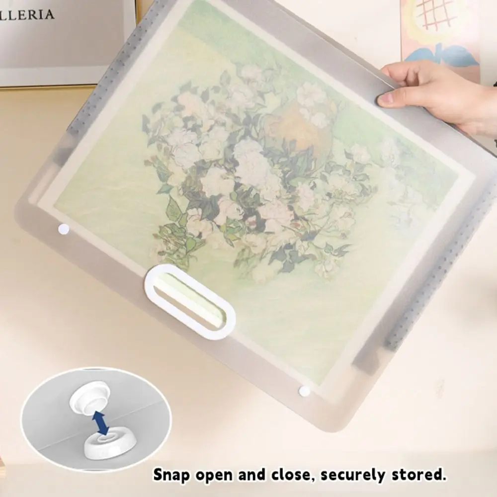 Simple A2/A3/A4 File Folder Four Layers Waterproof Picture Album 4K/8K/16K Portable Drawing Bag School Office