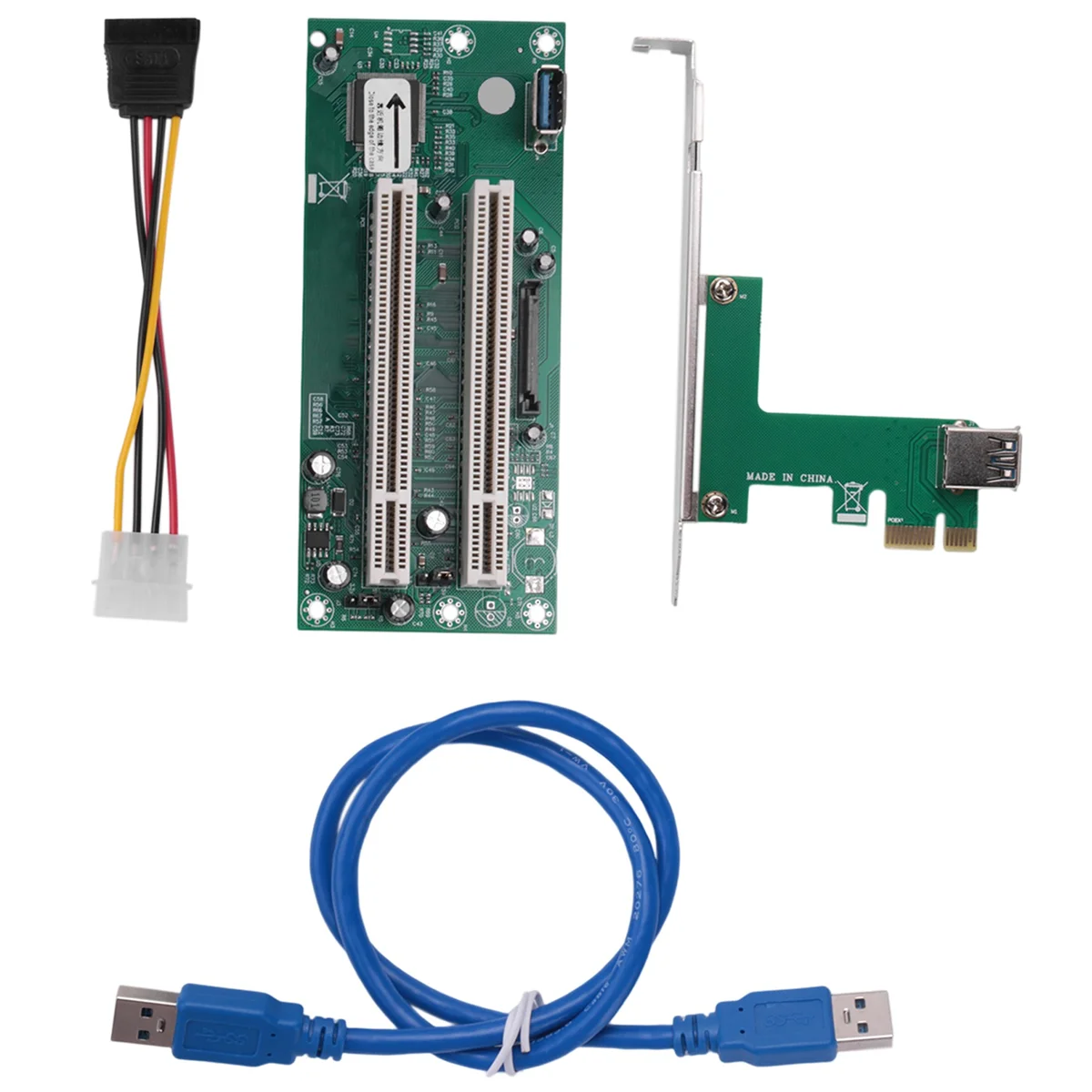 Scheda adattatore PCI Express a doppia PCI PCIe X1 a Router Tow 2 PCI Slot Riser Card 2,5 Gbps Supporto finestra Linux