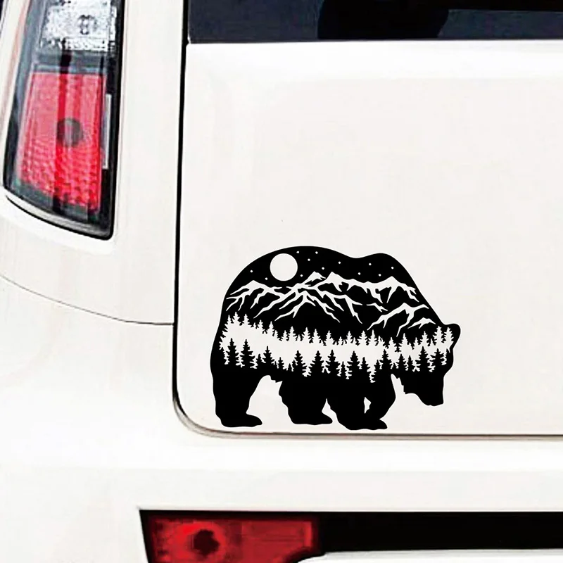 Small Town Brown Bear Fashion Creative Vinyl Sticker Handsome Animal Car Stickers Decoration