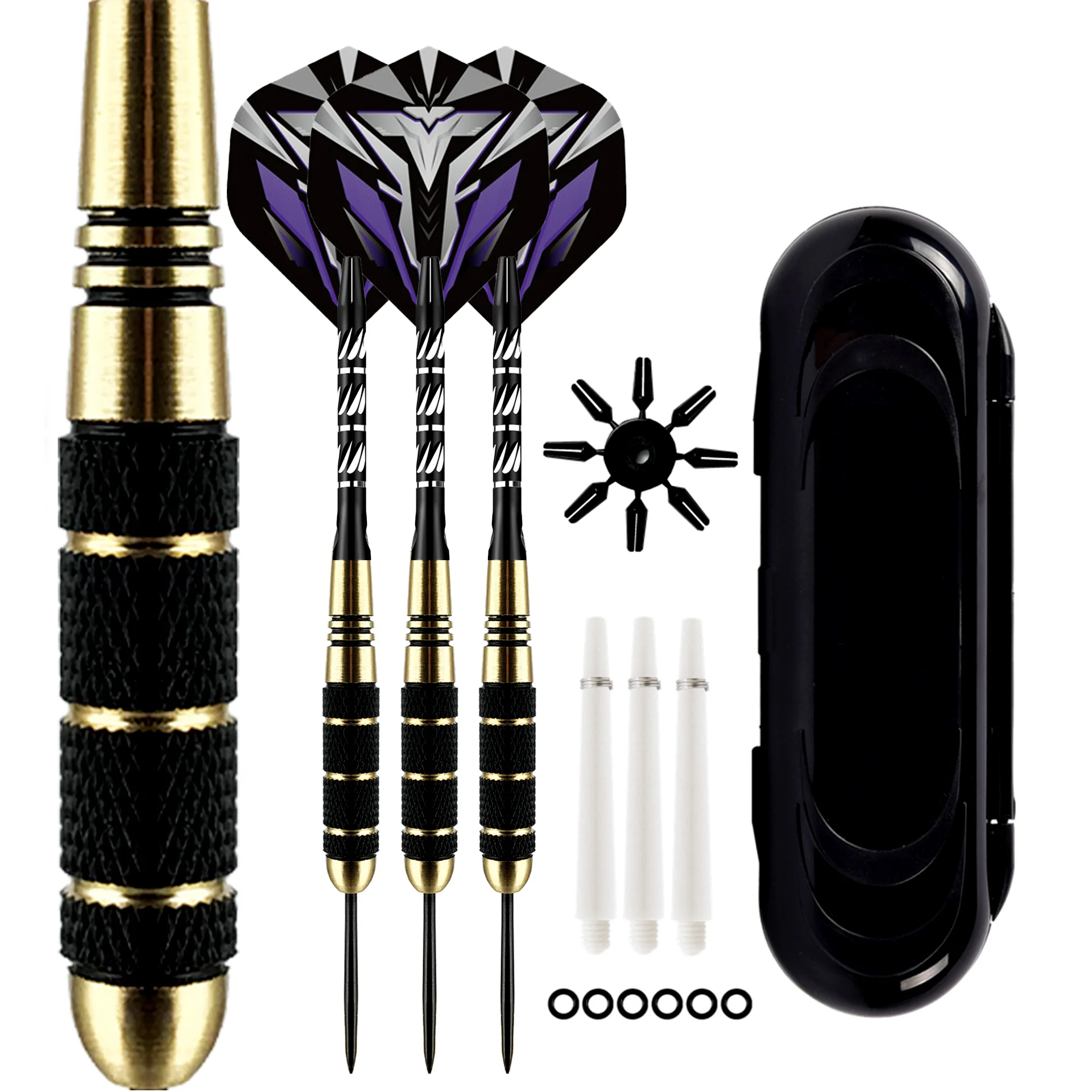 

3pcs Professional Deedle Darts Set Brass Darts Indoor Entertainment Recreational Competition 24g Per Dart