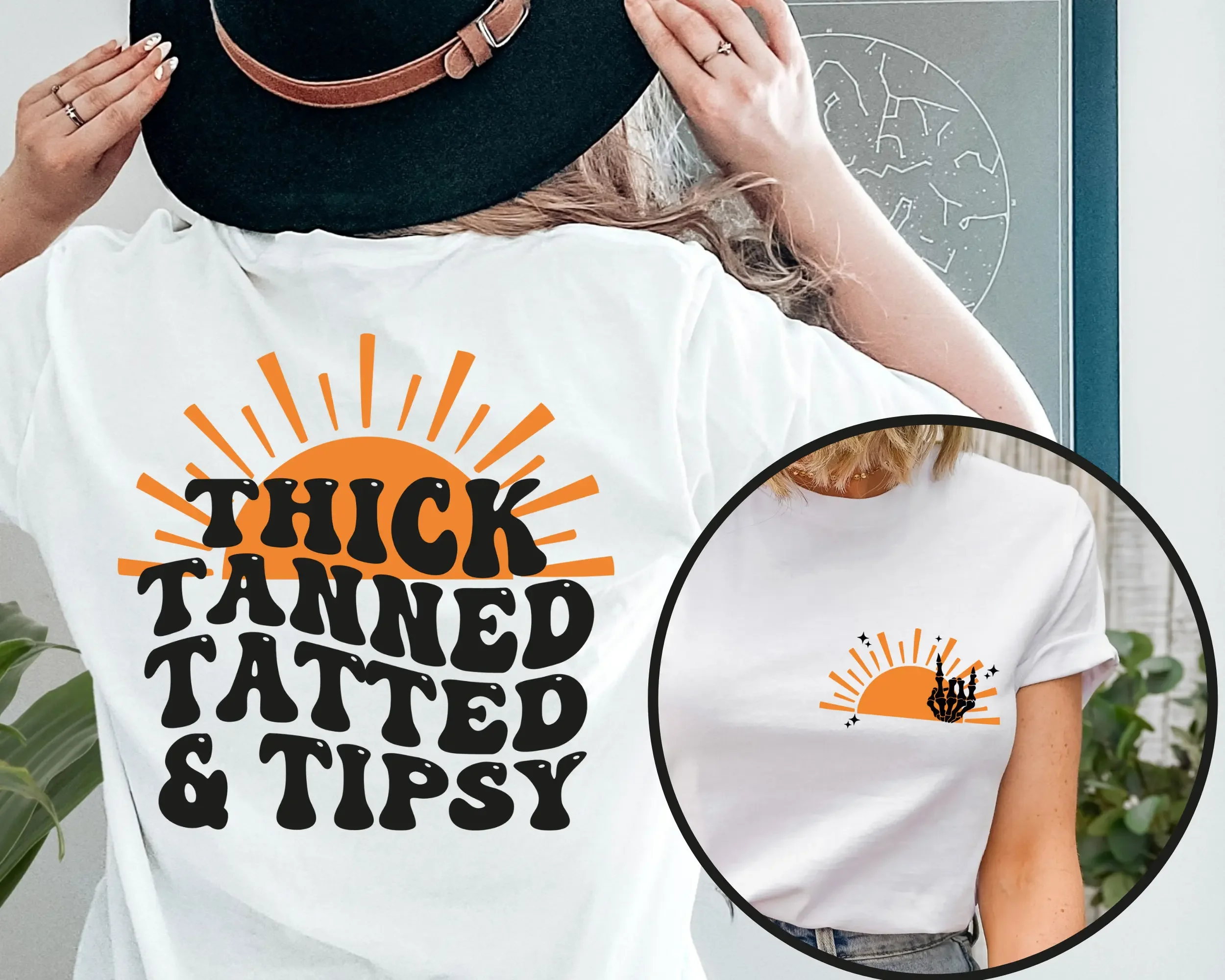 Retro Thick Tanned Tatted And T Shirt Oversized Beach Lounge Comfort Lake Funny Vacation