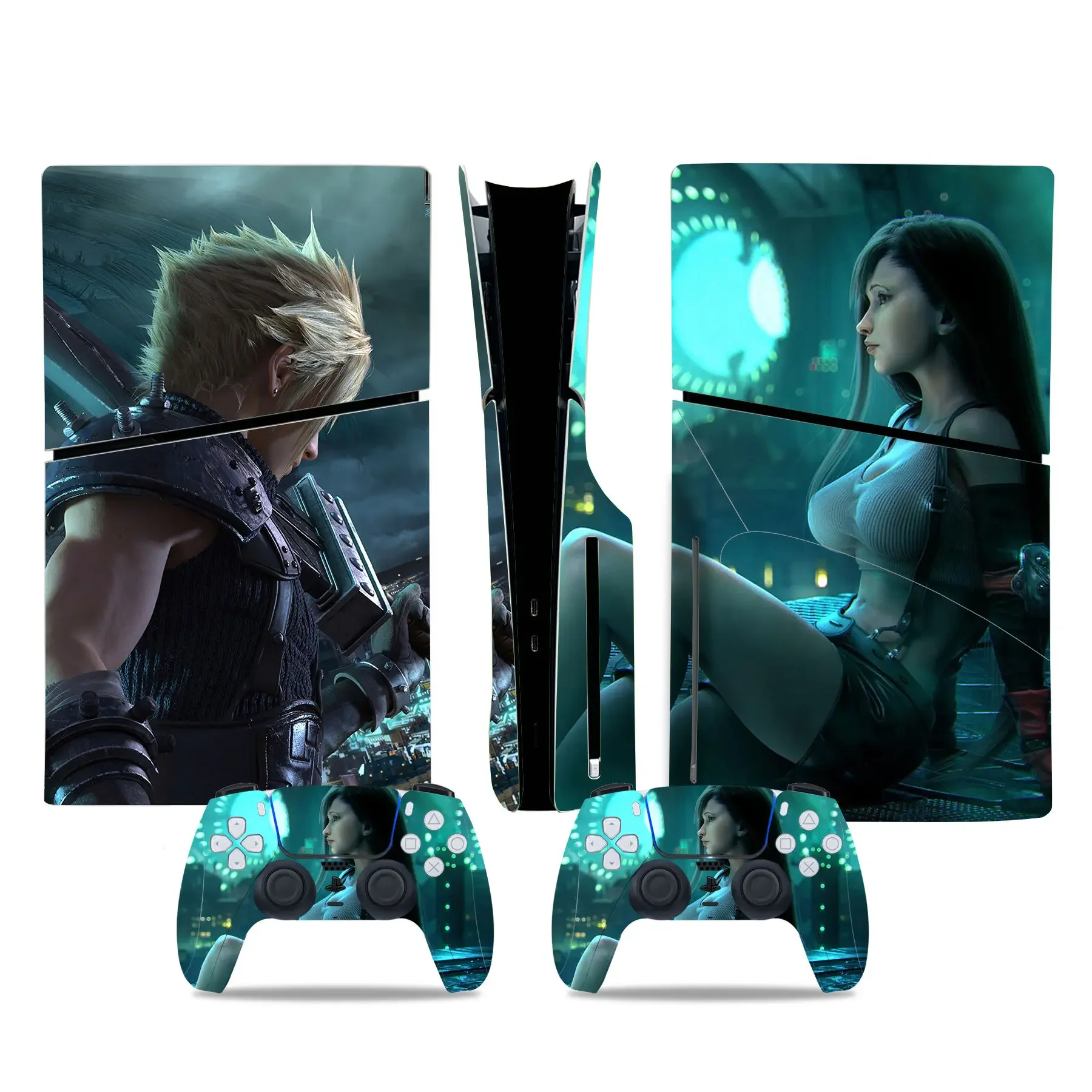 Final Fantasy FOR PS5 Slim Disc Skin Sticker Decal Cover for Console and 2 Controllers New PS5 Slim disk Skin Vinyl