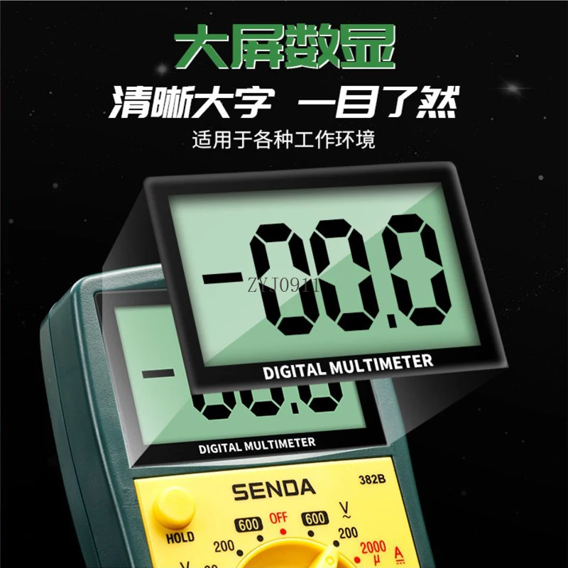 Multimètre numérique portable, table de test multifonction de résistance à la tension de courant numérique
