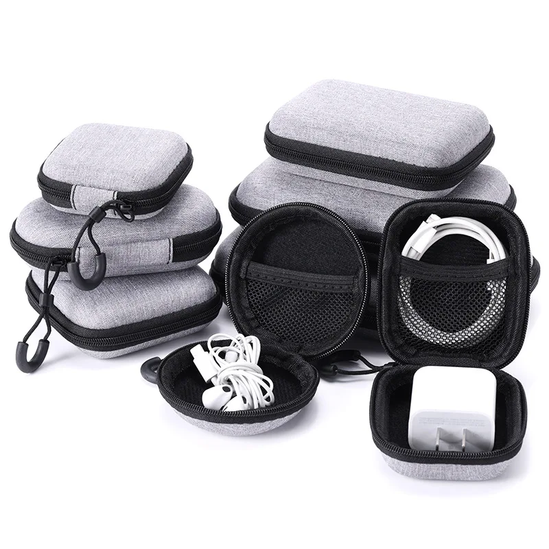 100Pcs/Lot Portable EVA Headset Bag Data Cable Oximeter U Disk Charging Head Storage Box Bag Air Pods Case Earphone Case