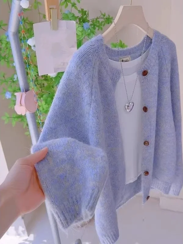 

Очень большой вязаный свитер унисекс (до 300 фунтов) на осень-зиму, повседневный, с длинным рукавом, в корейском стиле, модный