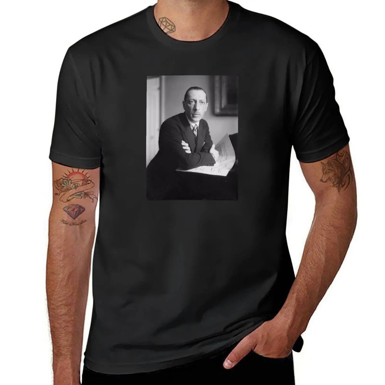 Portrait of Igor Stravinsky T-Shirt customs design your own sports fans cute tops vintage clothes men clothing