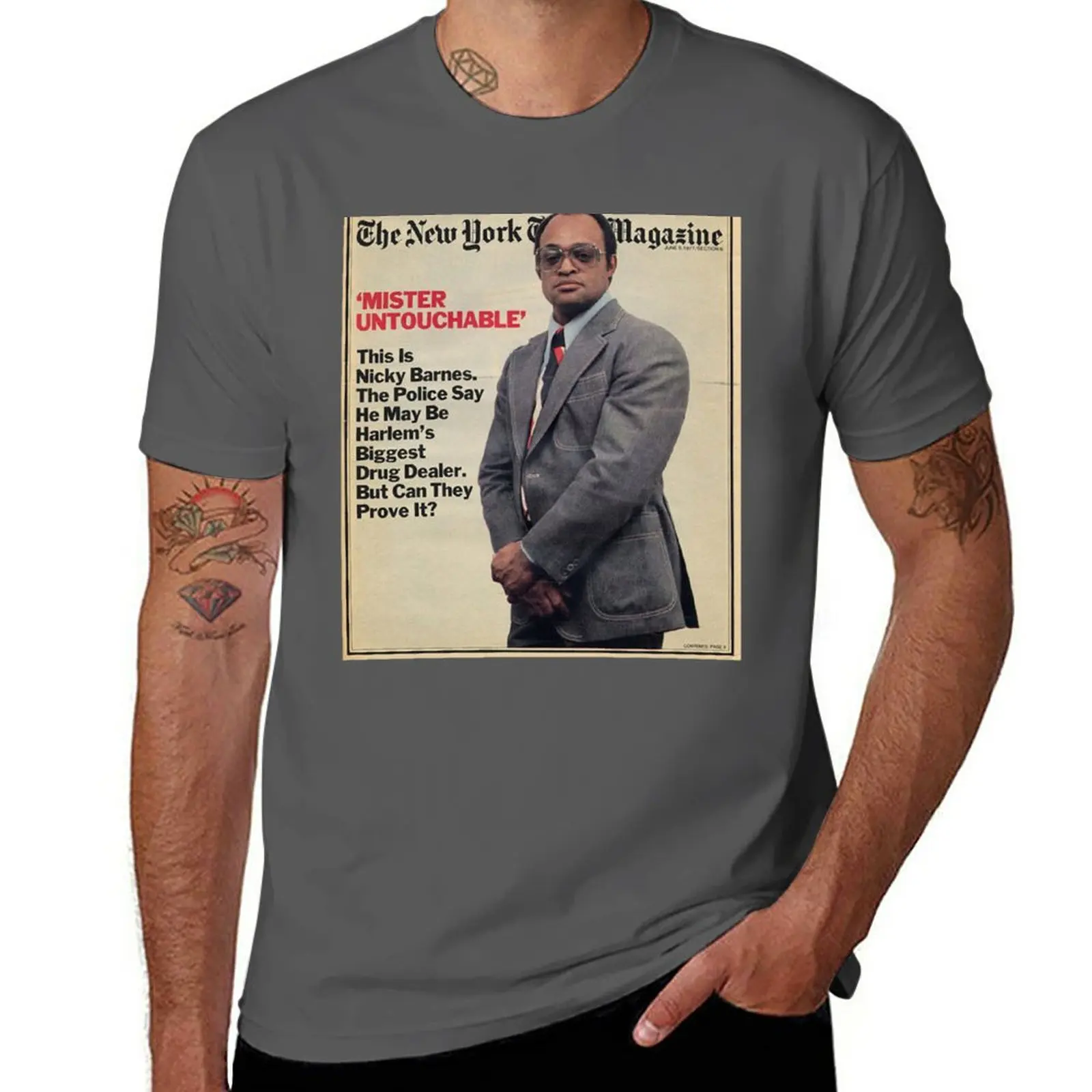 New Mister untouchable Leroy Nicky Barnes T-Shirt boys t shirts Blouse plain t shirts men