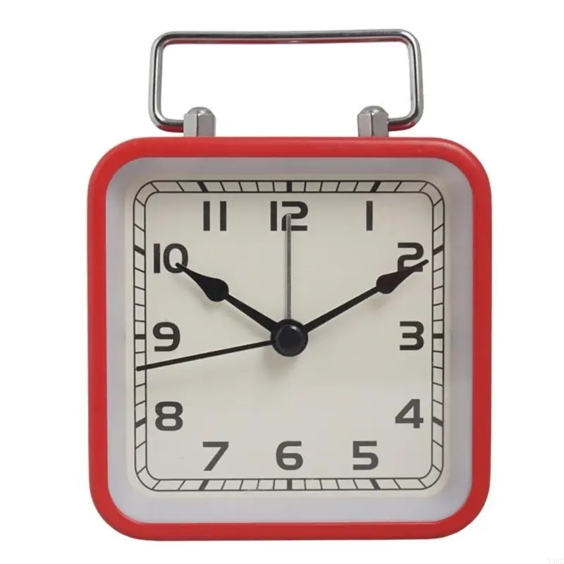 Battery Operated Analog Alarm Clock Multifunctional Travel Bedsides Clock Decors X3UC