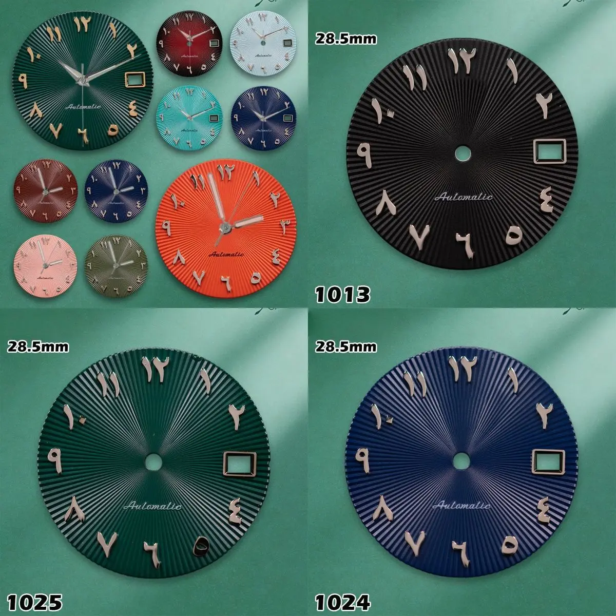 Arabic Letter Numerals Dials S-type 28.5mm Watches for men NH35/NH36/4R/7S Movements Watch Modification Accessories Repair
