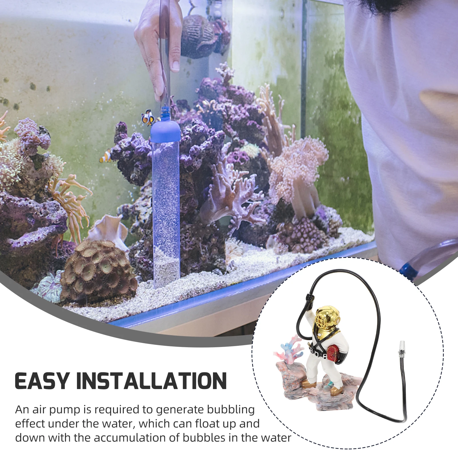 

Diver Decoration for Aquarium Ornaments Fish Tank Decorations Decors Figurines Mini Desktop Accessories Tanks and Aquariums