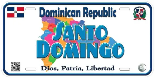 Dominican Republic Santo Domingo Novelty Car Tag License Plate Aluminum