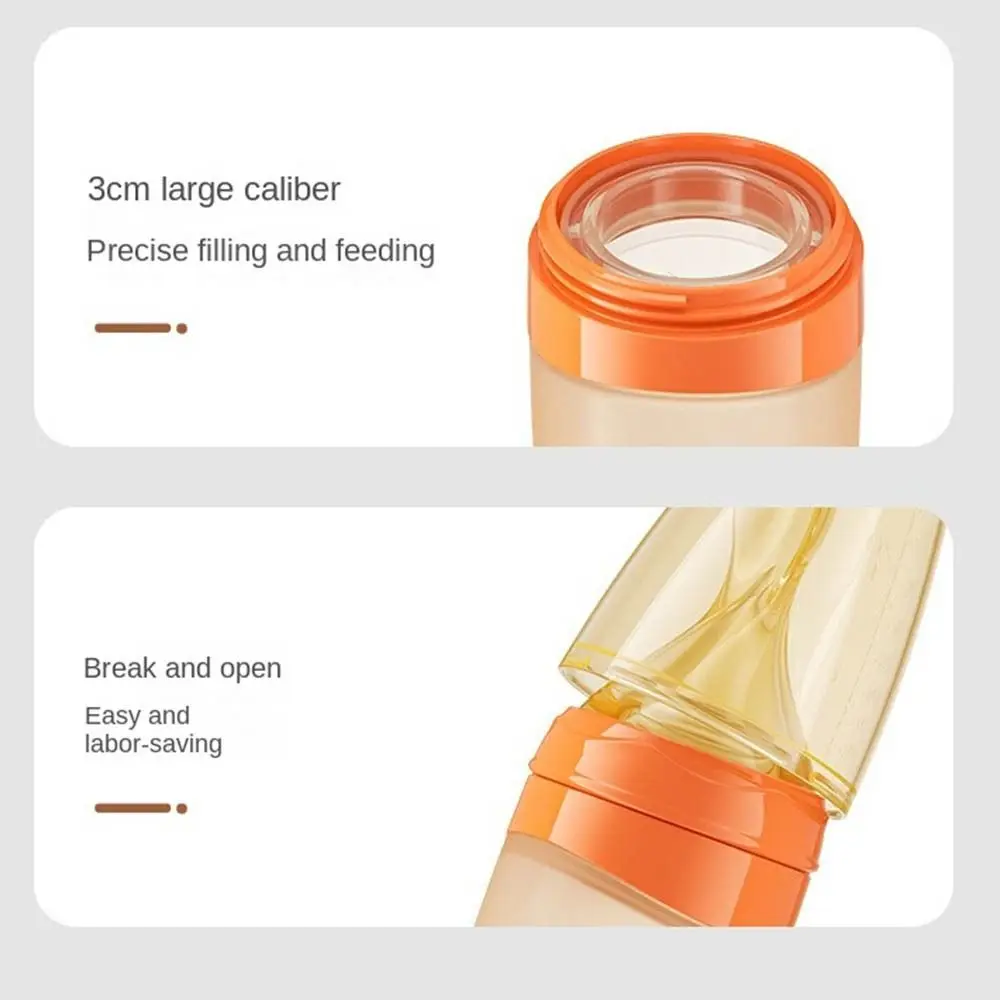 Silicone Baby Squeeze Spoon High Temperature Resistance Soft Tip Food Supplement Bottle Flexible Convenient Rice Cereal Bottle