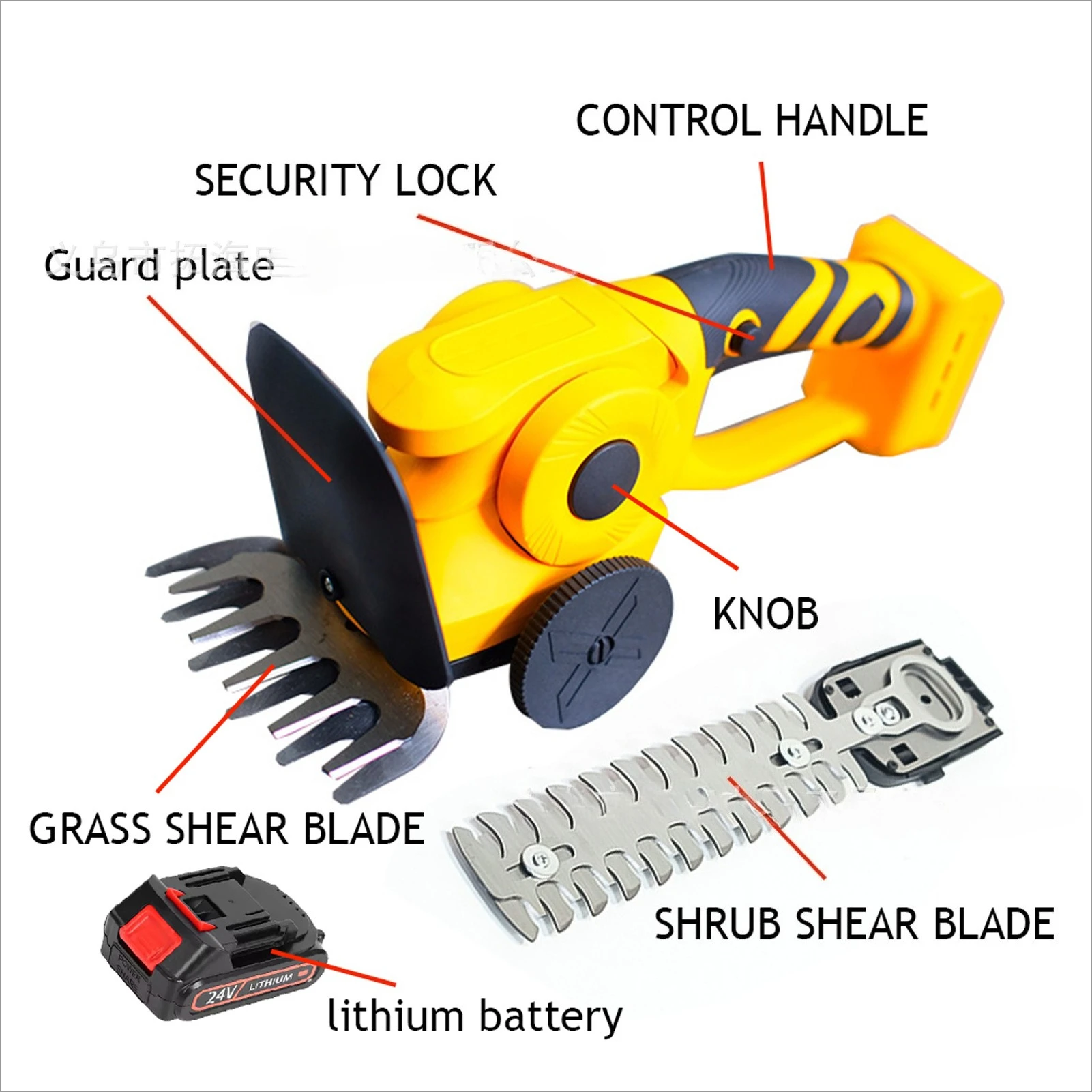 

Применимый триммер для живой изгороди, электрический триммер, литиевая батарея, перезаряжаемый бытовой садовый триммер для живой изгороди, трансграничный забор, газон mo