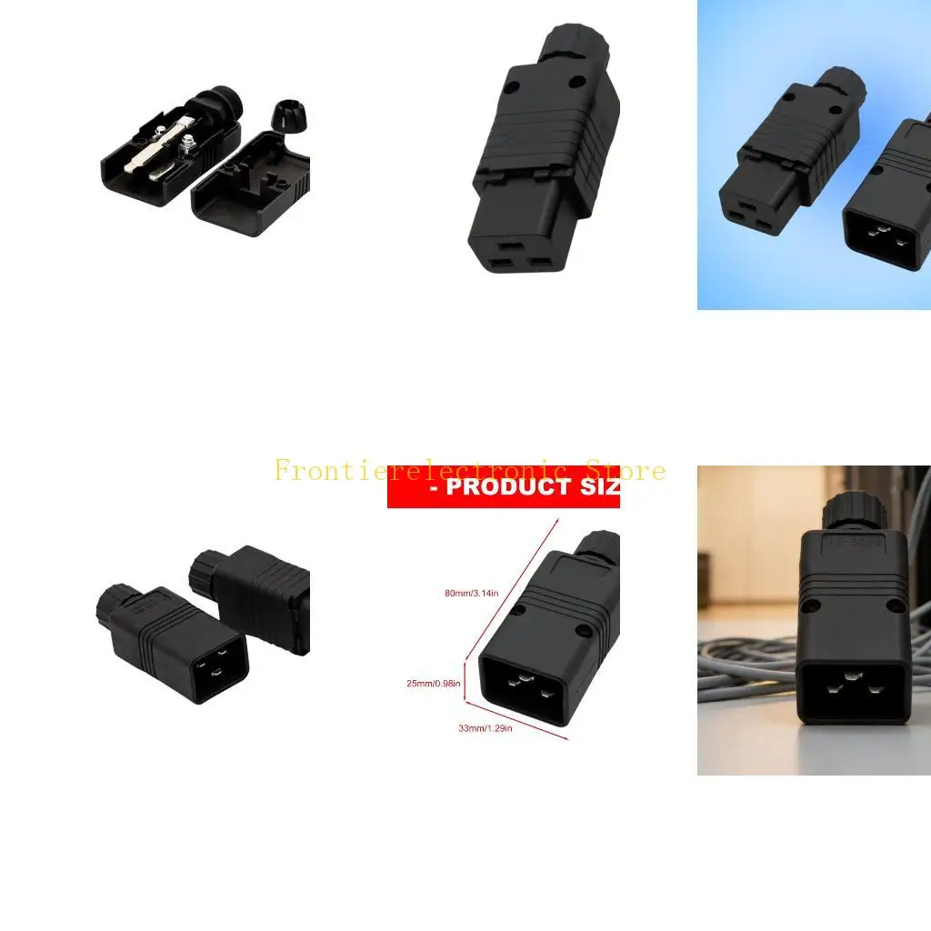 G8DB IEC320 Power Adapter 16A AC250V C20 to C19 for UPS PDU Cable Assembly Work