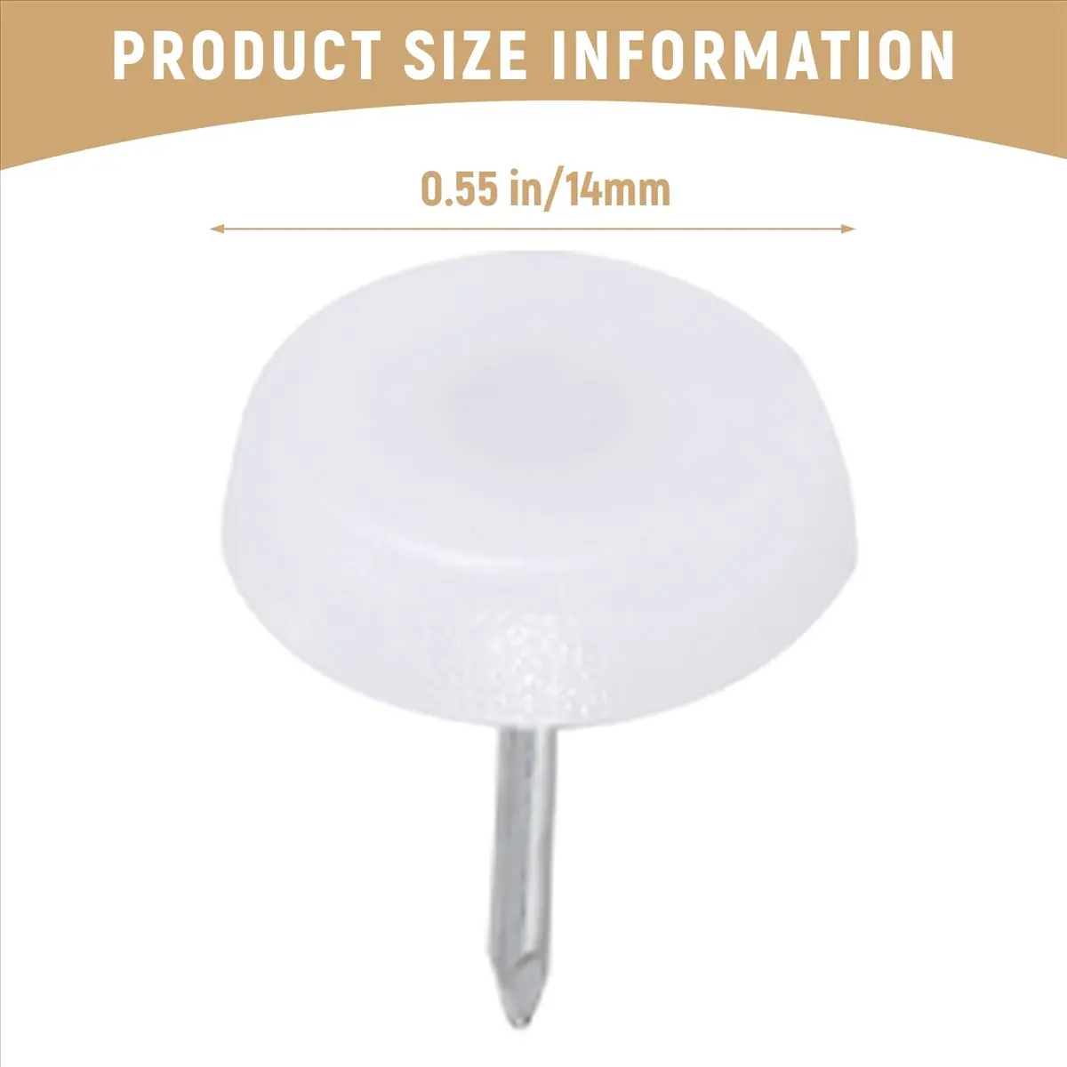 REST 100X 14Mm Felt Feet Pad Skid Glide Nail Protector Furniture Chair Table Leg