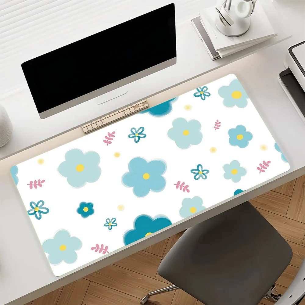Various Flowers Kawaii Mouse Pad Anti Slip Rubber Edge Locked Thickened Laptop Gaming Desk Mat