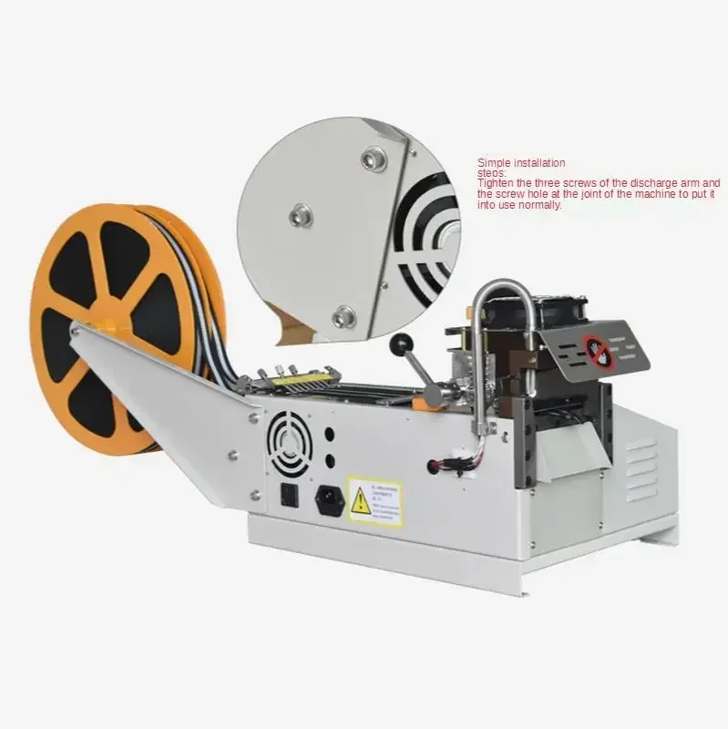 Computer Hot And Cold Cloth Belt Tape Cutting Machine Auto Magic Adhesive Tape Zipper Webbing Machine Elastic