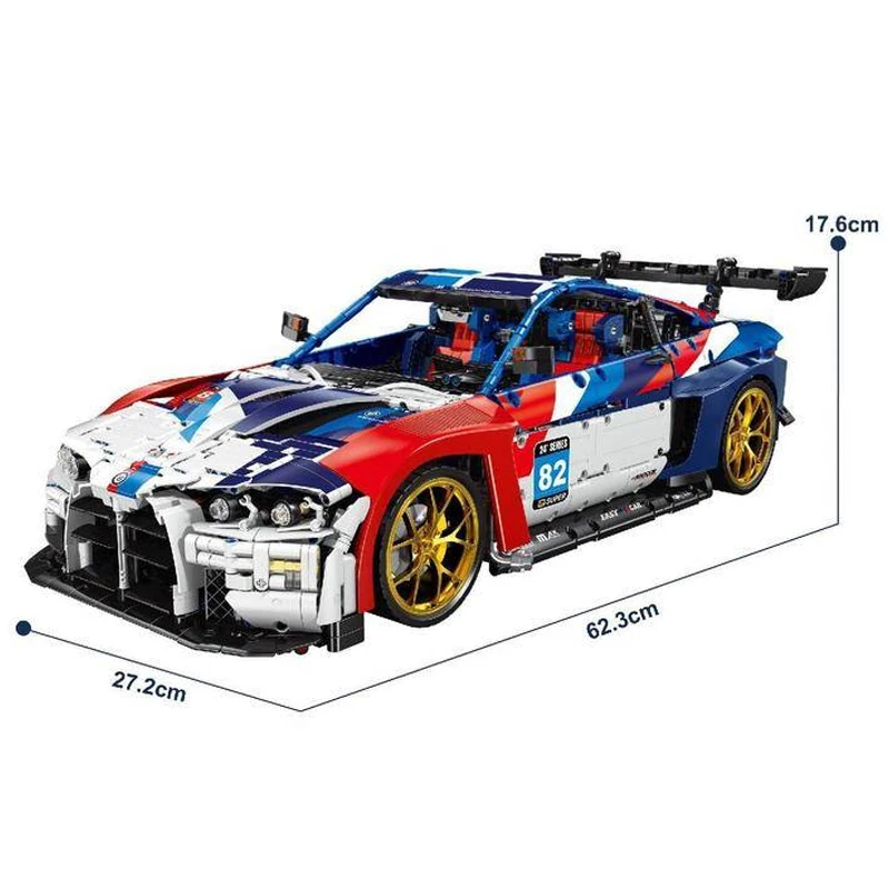 4556Pcs Technical 1:8 M4 Racing Car Building Blocks Super Sports Vehicle Model Bricks Toys For Kids Birthday Gifts Boys