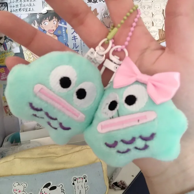 Kawaii Sanrio Hangydon 봉제 인형 귀여운 가방 펜던트 애니메이션 만화 귀여운 아름다움 플러시 키 체인 액세서리 여자 친구 선물