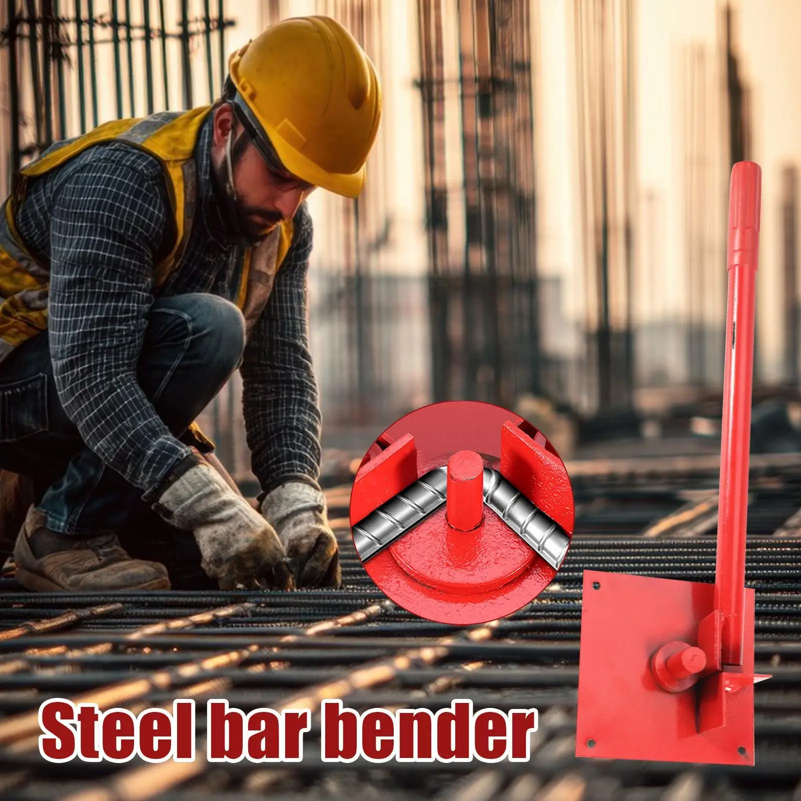 

Metal Bender Construction Bending Tool Mini Building Metal Bender for Ductwork Garage Roofing Welding Insulation Deck Fence