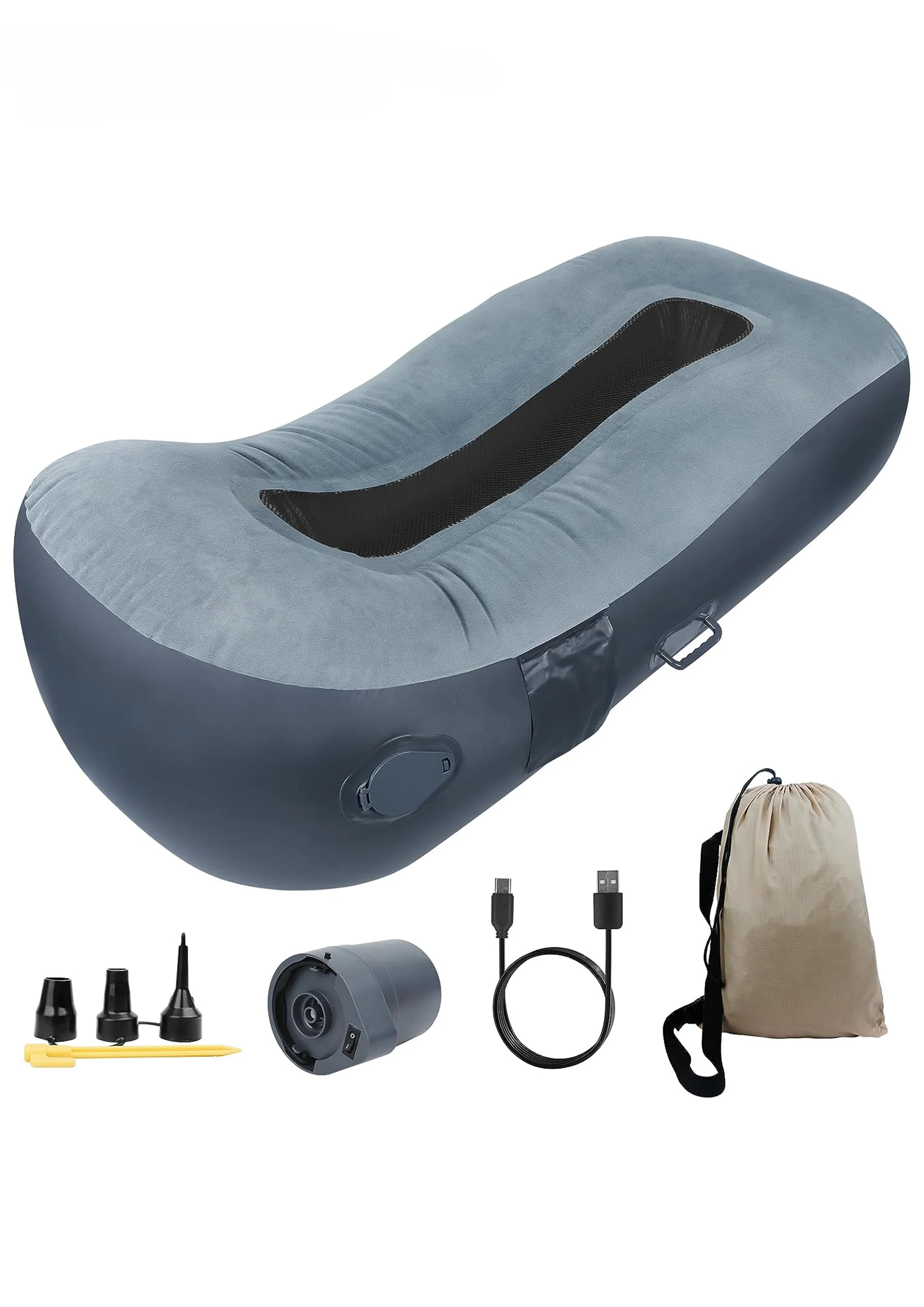 automatic inflatable sofa with built-in pump,  available for both indoor and outdoor camping and hiking