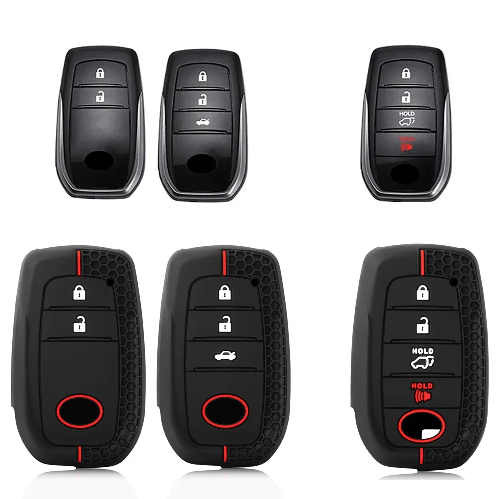 حافظة مفاتيح السيارة لتويوتا هايلكس 2024 يارس كورولا 2023 Rav4 2021 CHR ريفو أوريس إنوفا هايلاندر فينزا فورتشن مفتاح حامل