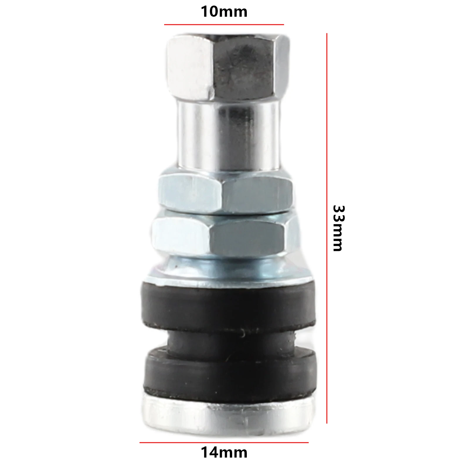 2Pcs Car Tire Valve Short Stems Tubeless Vacuum Tire Valve Stems Metal Silver Tire Valve Short Stems Auto Replacement Parts