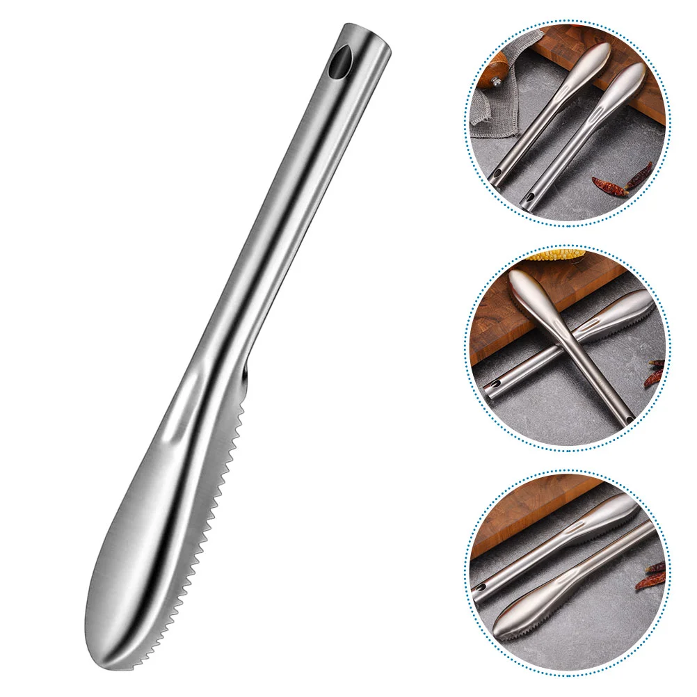 

Nippers Fish Scaler Tools Kitchen Remover Portable Gadget Silver Stainless Steel