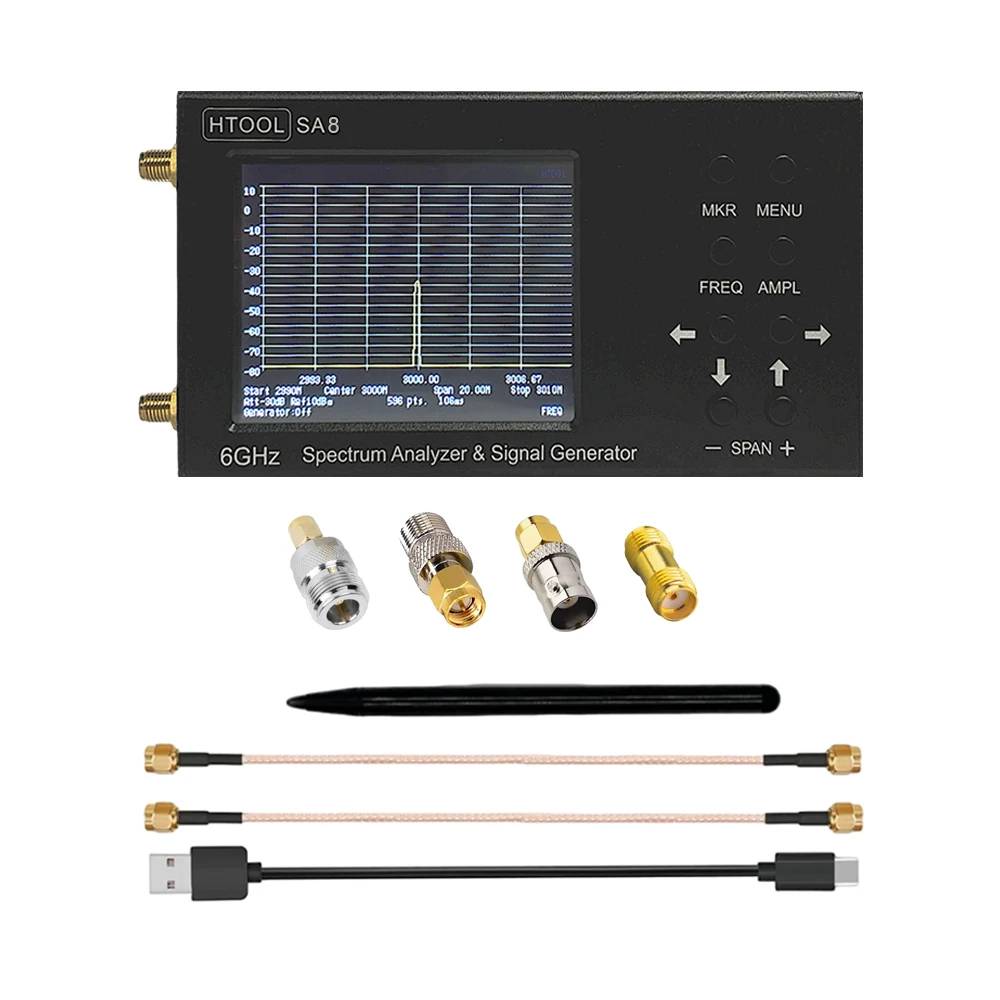 Nanovna SA6 HTOOL-SA6 SA8 Spectrum Analyzer 35-6200MHz Signal Generator Provide PC Software Measuring Radio Signal HTOOL