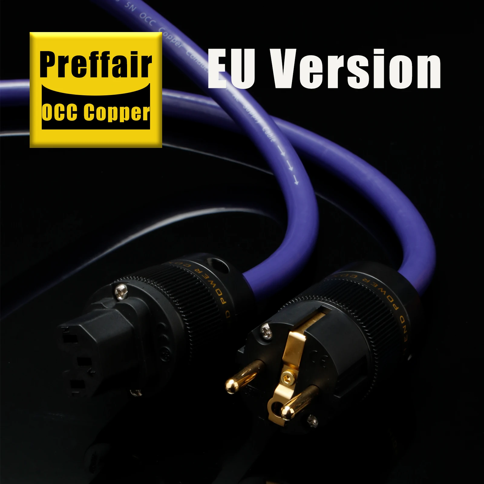 Preffair OCC Copper AC Power Cord EU/AU/US Hifi Audio US/EU Power Cord Connection Filter CD Amplifier
