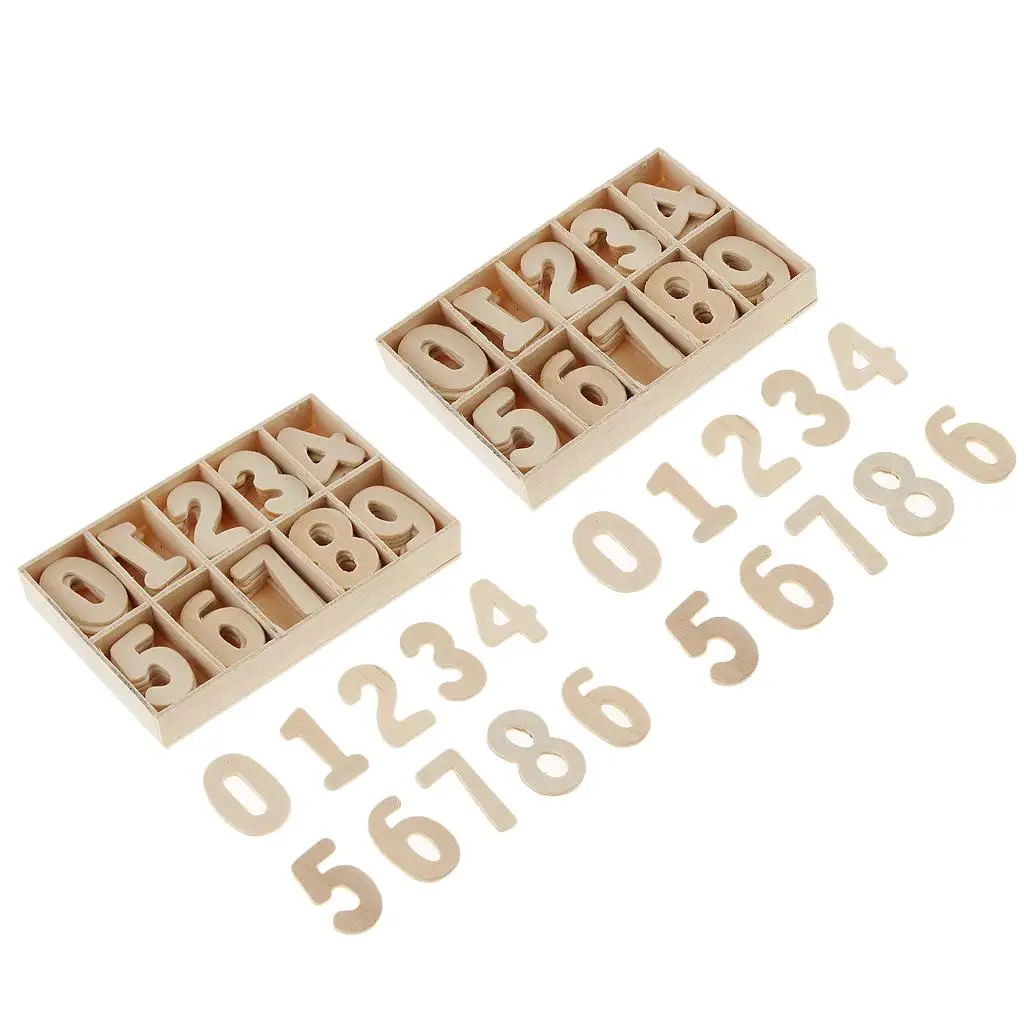 Educational Wooden Numbers Set for Children Crafting Sorting Counting and Classroom DIY Projects