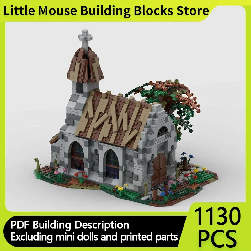 

Medieval Street View Model MOC Building Brick Kingdoms Village Church Modular Technology Gift Children Toy Suit Holiday Assemble
