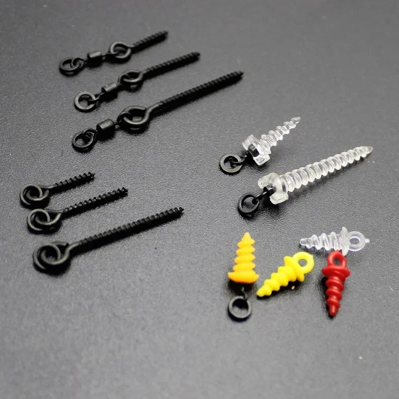 

Carp Bait Screws With Ring Mirco Swivel Carp Bait For Carp Ronnie Rig Zig Chod Boilies Screws Carp Hiar Rig Terminal Tackle