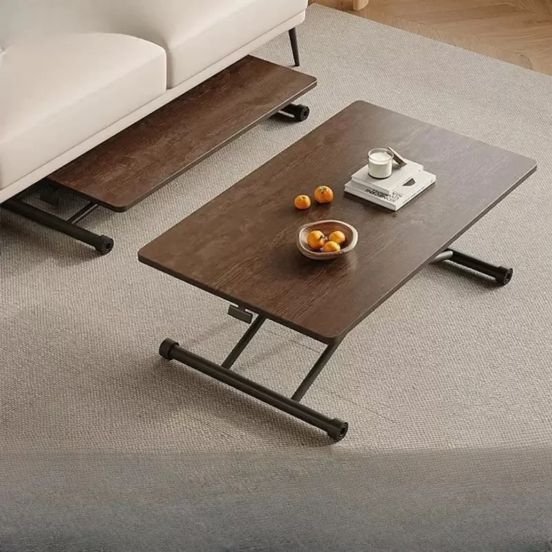 Lifting and Folding Dining Table Dual-purpose Living Room Simple Dining Table Desk Movable Folding