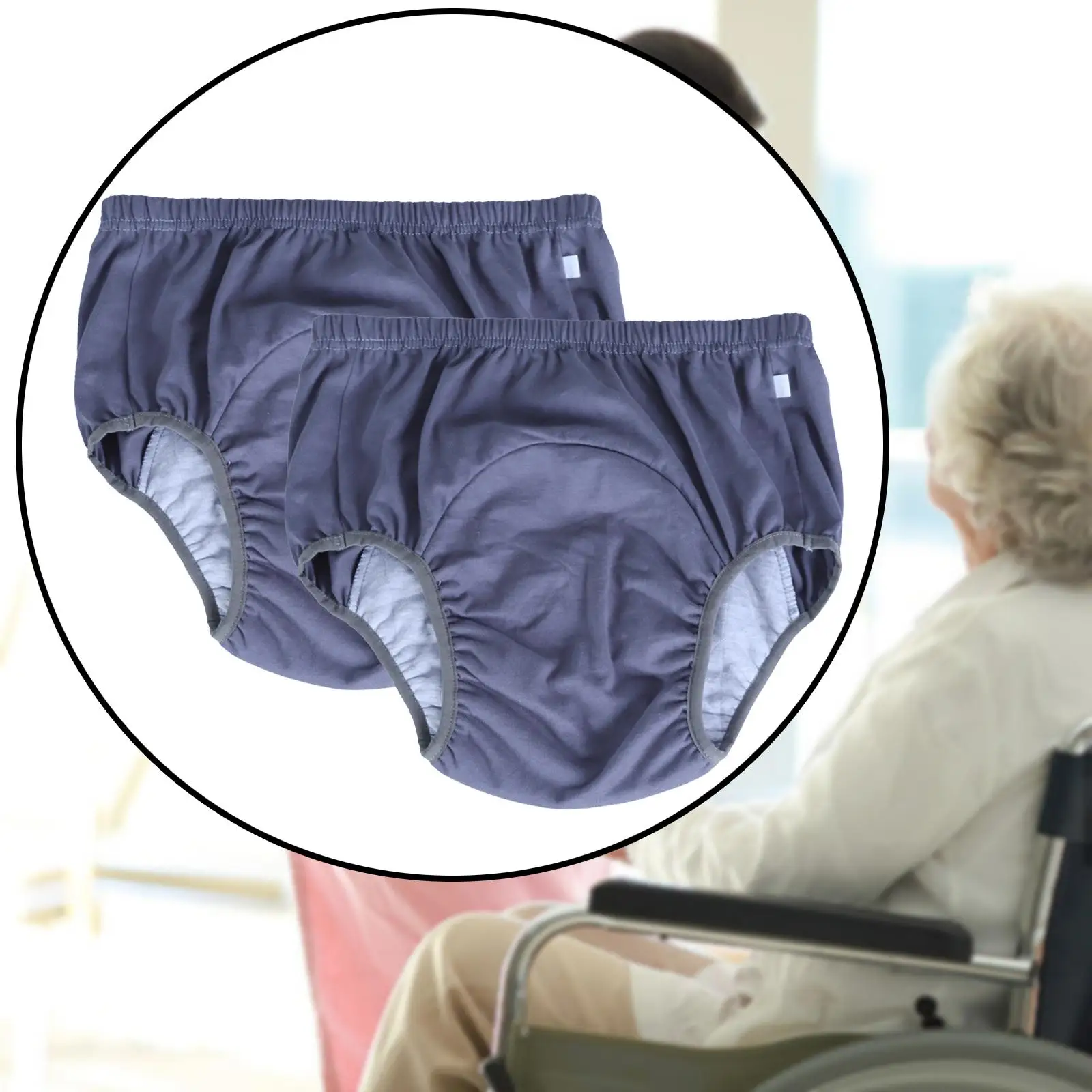 

2Pcs Adults Leakproof Incontinence Underwear Underpant for Disabled Elderly