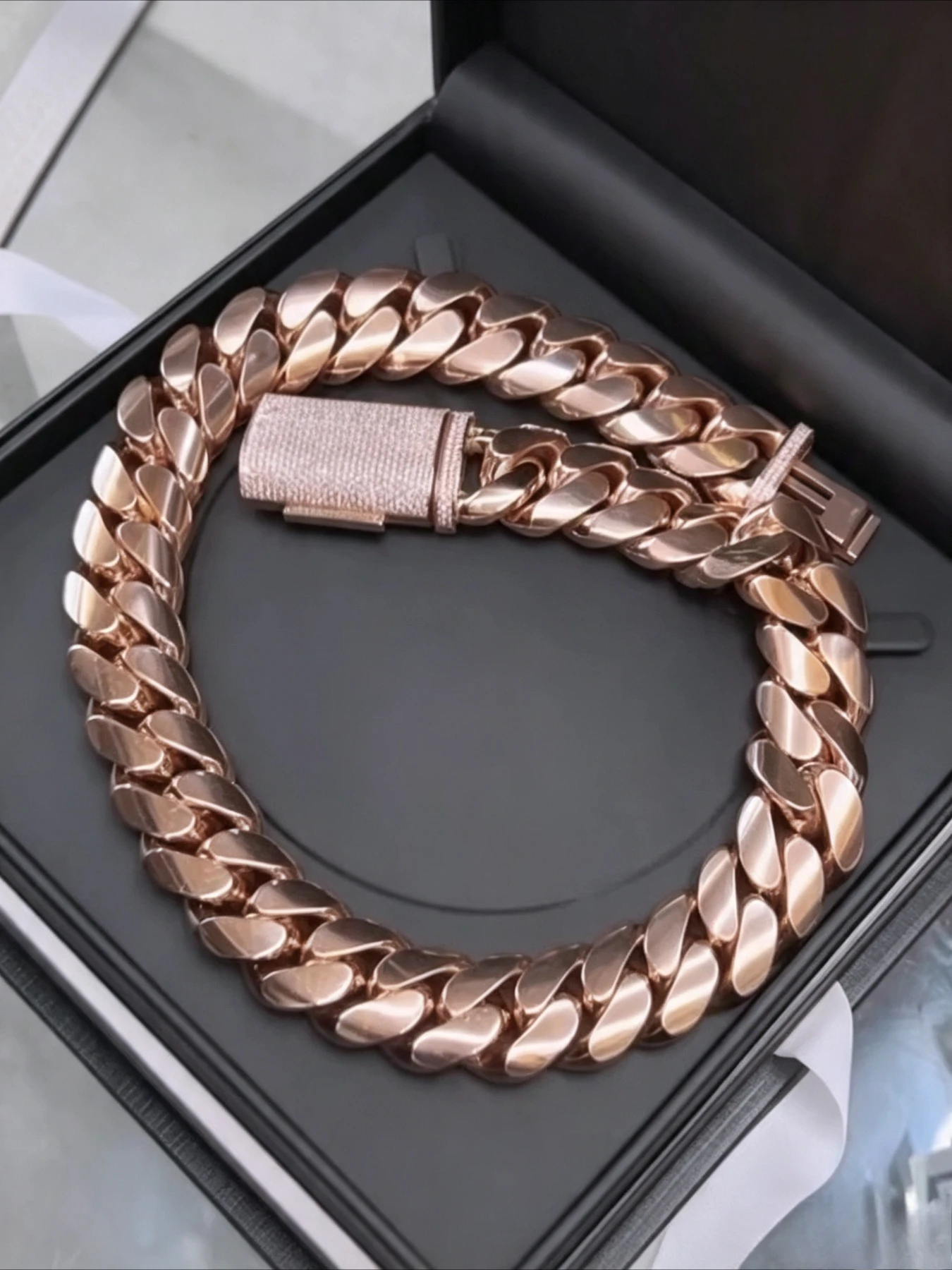 22Mm Cuban Chain Luxury Custom Buckle Hiphop Chilled Silica Cuban Chain, Heavy Version Shows Charm, Festival Gift Daily Wear