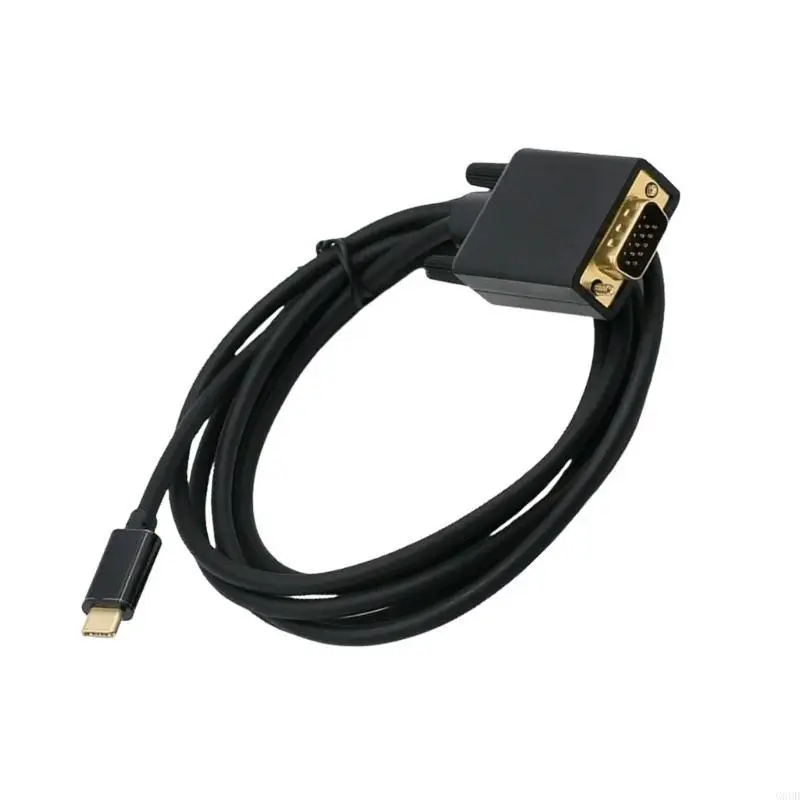 G6DD 31inch USB Type C to VGA Adapter Cable, Streamlines Connection for Monitors and Projectors VGA Displays