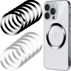 10PCS for Magsafe Magnetic Plate Ring Universal Stickers Support Wireless Charger Metal Plate Sheet for iPhone Samsung Xiaomi