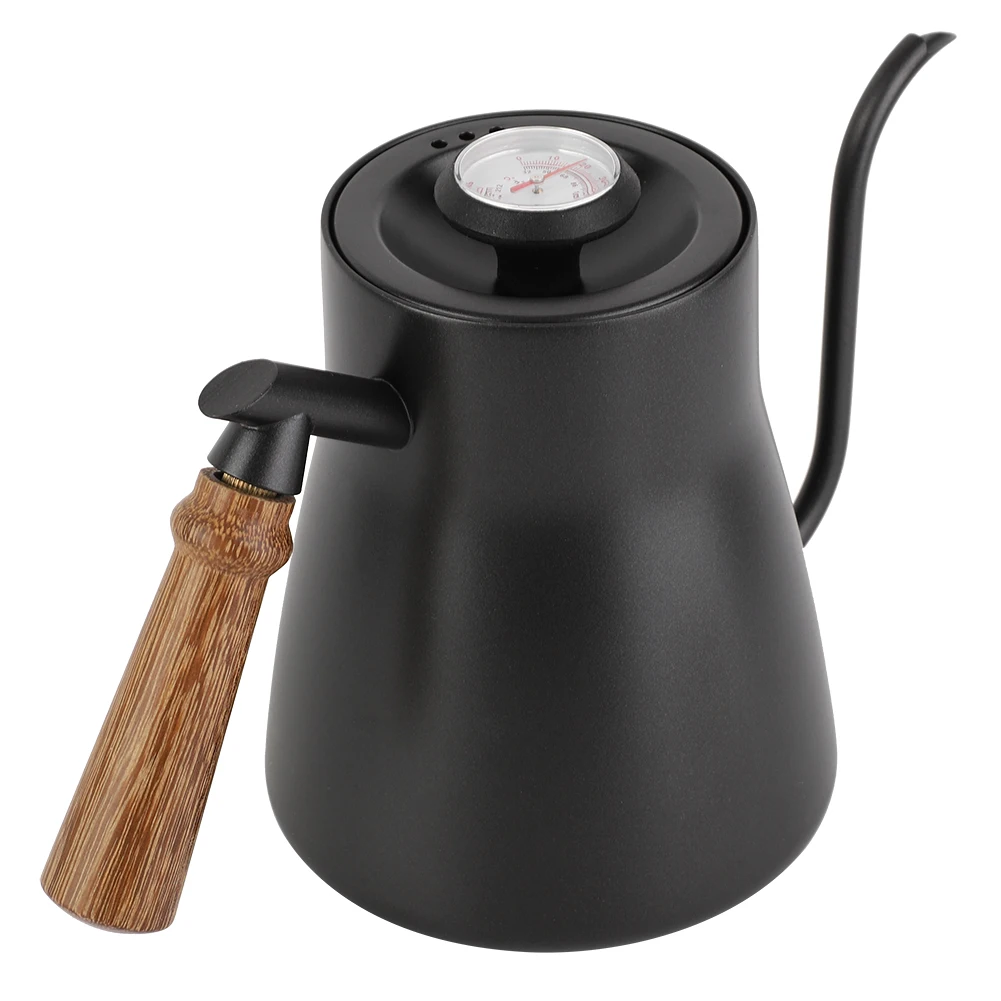 Newest 850ml Gooseneck Hand Drip Coffee Kettle Coffee Pot With Thermometer  Arabic Coffee Pot