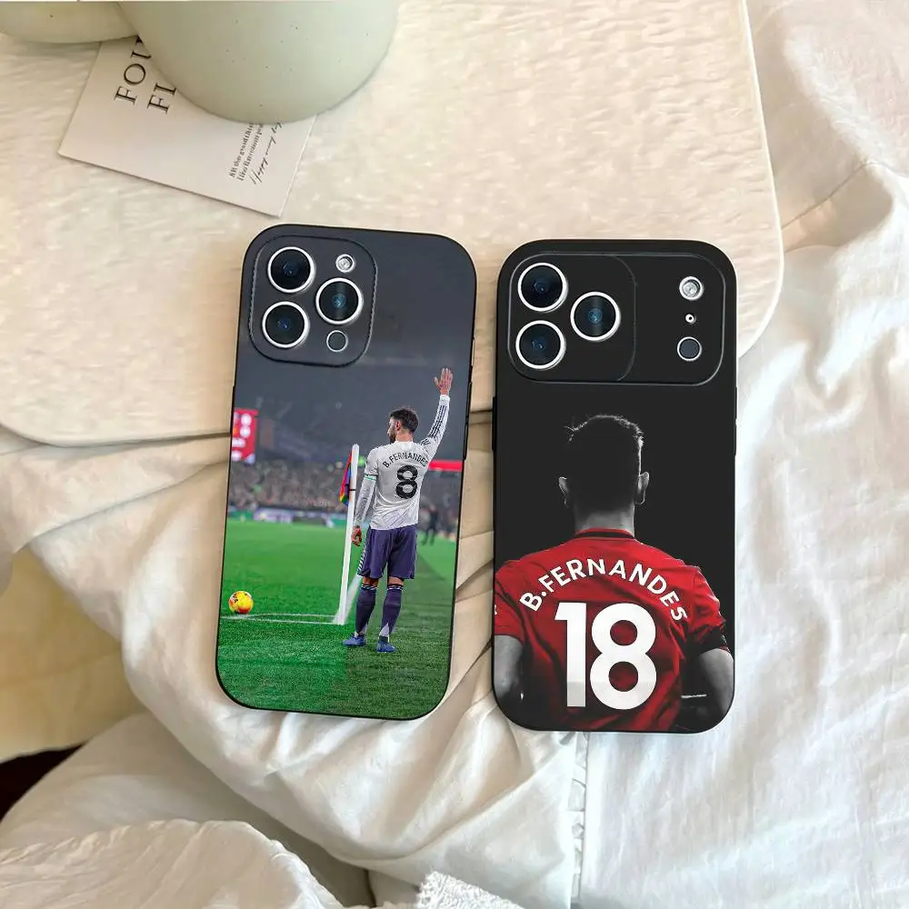Football Fan Bruno f-Fernandes  Phone Case For iPhone 17, 16,15,14,13,12,11 Plus,Pro Max, Others Soft Black Cover
